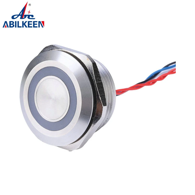 Underwater Momentary Touch Push Button Metal Round 12V 30mm Waterproof Piezoelectric Piezo Switch for Swimming Pool