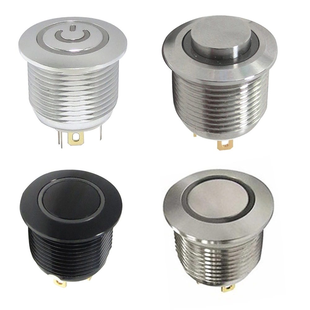 16mm Momentary/Latching 2A Metal Pushbutton Switches