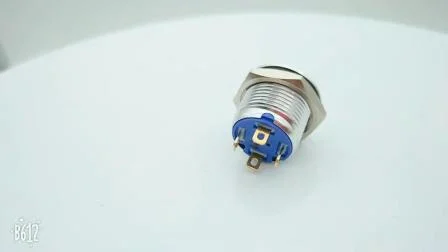 Металлические кнопочные переключатели с мгновенной защелкой и фиксацией, 16 мм, 2 А