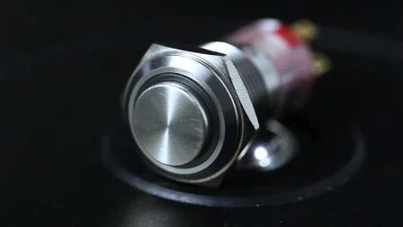 Лидер продаж Hban 25 мм 12 В красные светодиодные фонари кольцо мгновенное кольцо с подсветкой кнопка питания плоский переключатель