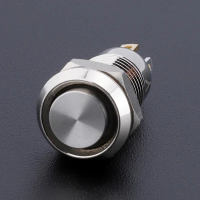 Кнопочный переключатель 10 мм, самоблокирующийся, высокий профиль, 1 НО, водонепроницаемый, со стопорным кольцом, кнопочный переключатель со светодиодом